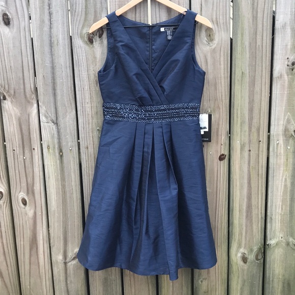js boutique navy blue dress JS BOUTIQUE womens Blue Colored Sleeveless Dress Size 6